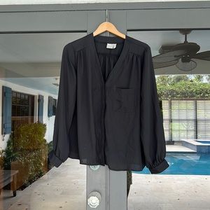 ASOS Sheer Black Dress Shirt Size 14
